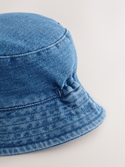 Blue Jersey 100% Cotton Baby Bucket Hat (0mths-2yrs) - Image 5 of 6