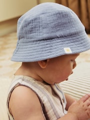 Blue Baby Bucket Hats 2 Pack (0mths-2yrs) - Image 2 of 8
