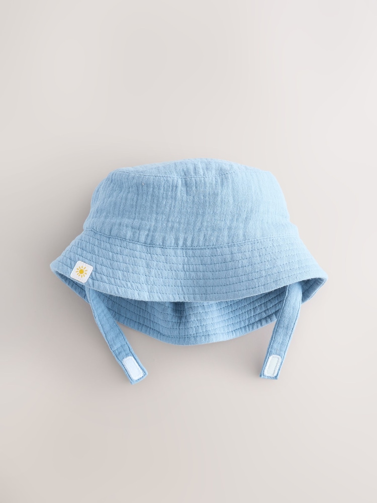 Blue Baby Bucket Hats 2 Pack (0mths-2yrs) - Image 5 of 8
