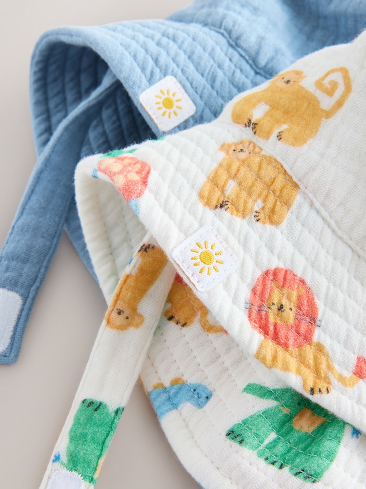 Blue Baby Bucket Hats 2 Pack (0mths-2yrs) - Image 7 of 8