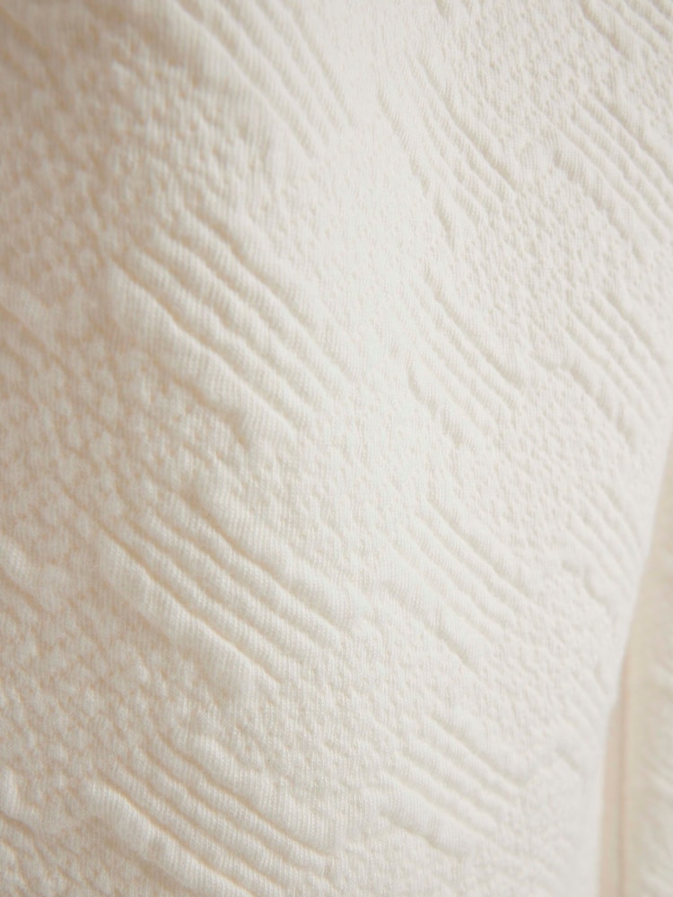 River Island Cream Girls Textured Sweat Set - Image 4 of 4 River Island Cream Girls Textured Sweat Set - Image 4 of 4
