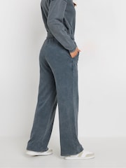 Long Tall Sally Blue Acid Wash Cuffed Joggers - Image 3 of 5
