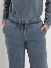 Long Tall Sally Blue Acid Wash Cuffed Joggers - Image 4 of 5