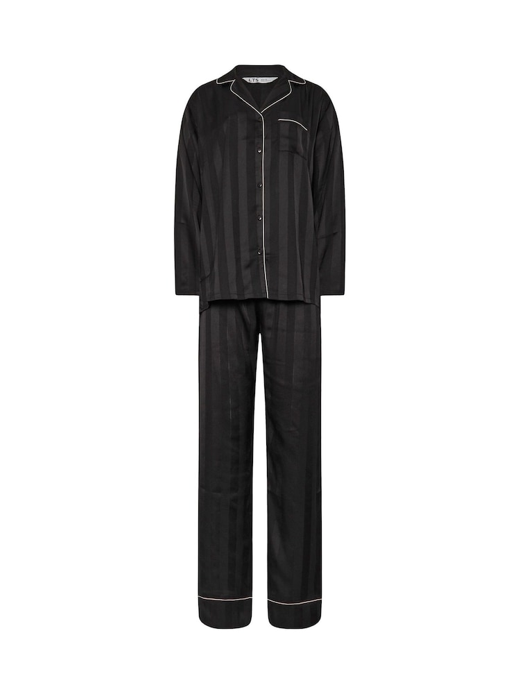 Long Tall Sally Satin-Pyjama-Set mit Jacquard-Streifenmuster - Bild 5 von 5 Long Tall Sally Satin-Pyjama-Set mit Jacquard-Streifenmuster - Bild 5 von 5