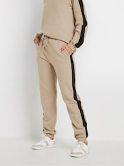 Long Tall Sally cream Side Stripe Cuffed Joggers - Image 2 of 7