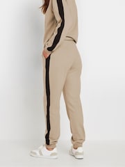 Long Tall Sally cream Side Stripe Cuffed Joggers - Image 3 of 7