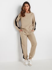 Long Tall Sally cream Side Stripe Cuffed Joggers - Image 5 of 7