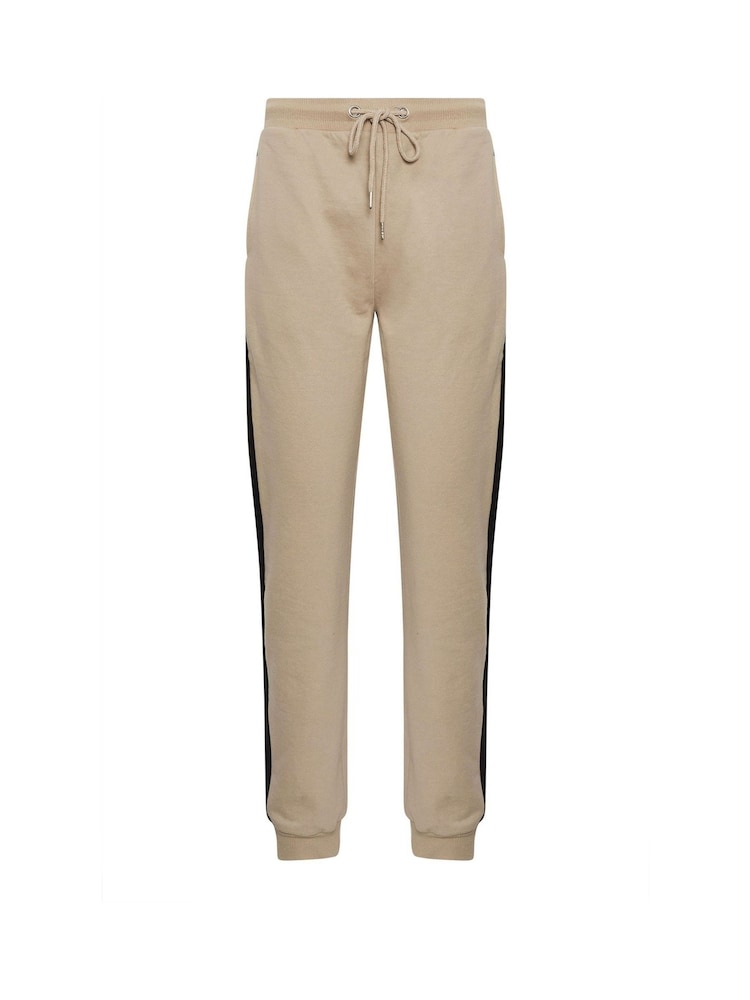Long Tall Sally cream Side Stripe Cuffed Joggers - Image 6 of 7