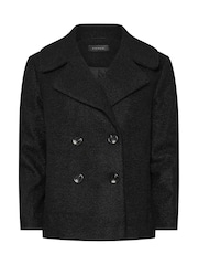 PixieGirl Petite Black Double Breasted Pea Coat - Image 5 of 5