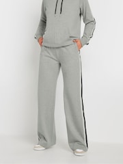Long Tall Sally Grey Side Stripe Wide Leg Joggers - Image 2 of 5