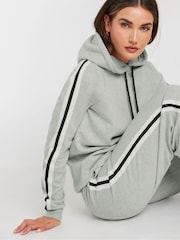 Long Tall Sally Grey Side Stripe Wide Leg Joggers - Image 4 of 5