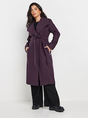 PixieGirl Petite Purple Wrap Belted Coat - Image 1 of 5