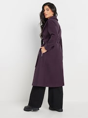 PixieGirl Petite Purple Wrap Belted Coat - Image 3 of 5