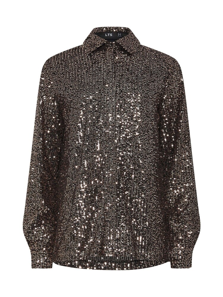 Long Tall Sally Gold Sequin Shirt - Image 6 of 6 Long Tall Sally Gold Sequin Shirt - Image 6 of 6