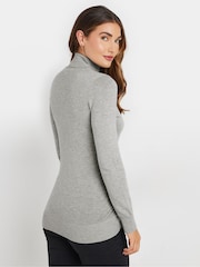 Long Tall Sally Grey Roll Neck Fine Gauge Jumper - Image 4 of 5