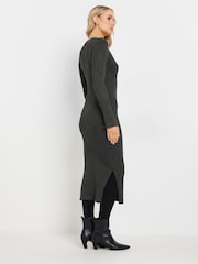 Long Tall Sally Grey Crew Ribbed Dress - Image 3 of 5