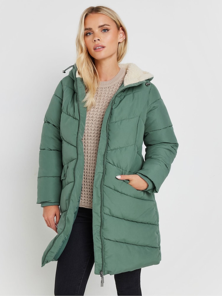 PixieGirl Petite Borg Hooded Midi Padded Coat - Imagen 1 de 5 PixieGirl Petite Borg Hooded Midi Padded Coat - Imagen 1 de 5