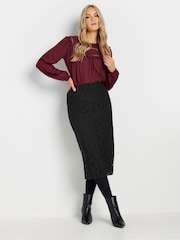 Long Tall Sally Black Lace Midi Skirt - Image 1 of 5