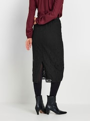 Long Tall Sally Black Lace Midi Skirt - Image 3 of 5