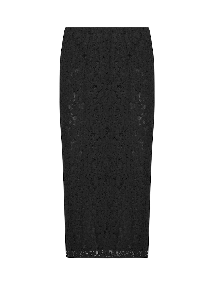 Long Tall Sally Black Lace Midi Skirt - Image 5 of 5