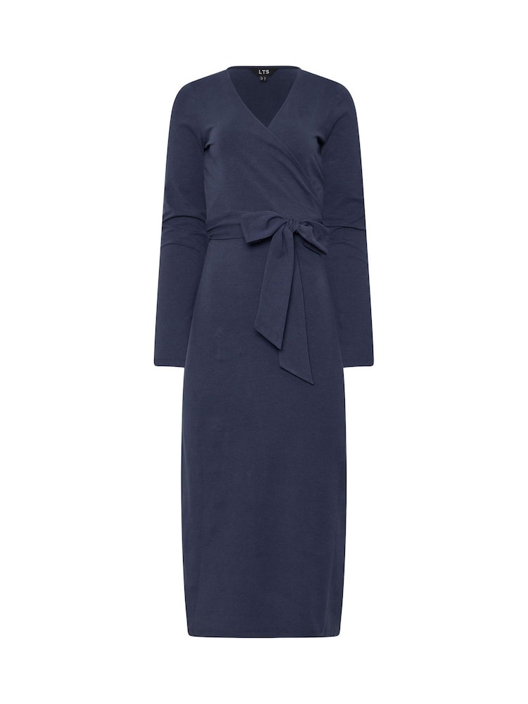 Long Tall Sally Blue Wrap Midi Dress - Image 5 of 5
