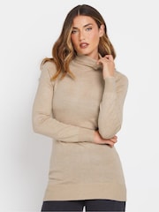 Long Tall Sally Natural Roll Neck Fine Gauge Jumper - Image 1 of 5