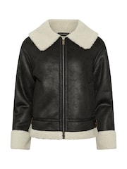 PixieGirl Petite Black Aviator Style Jacket - Image 6 of 6