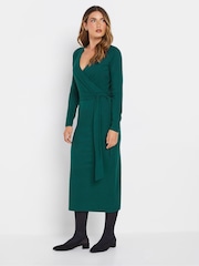 Long Tall Sally Green Wrap Midi Dress - Image 2 of 5
