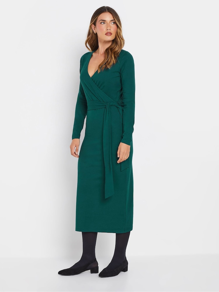 Long Tall Sally Green Wrap Midi Dress - Image 2 of 5