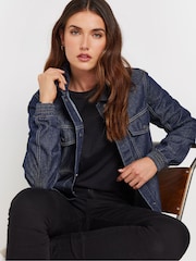 Long Tall Sally Blue Bomber 100% Cotton Jacket - Image 5 of 6