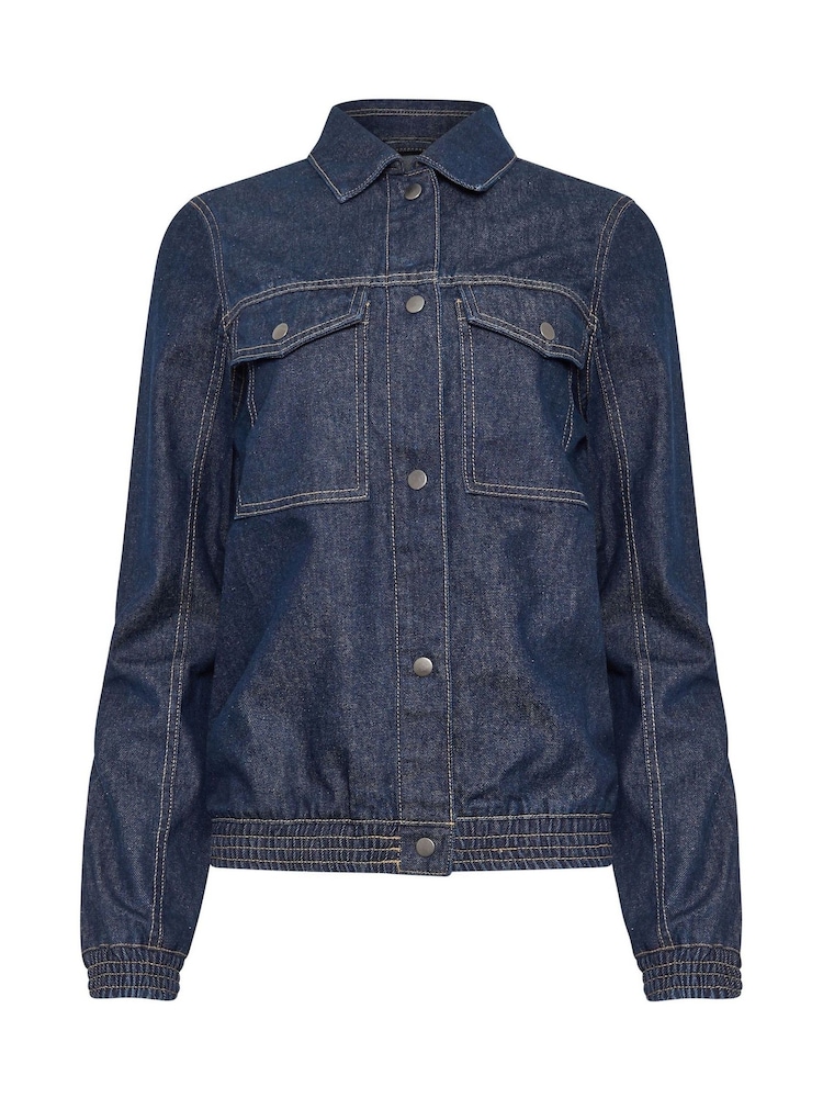 Long Tall Sally Blue Bomber 100% Cotton Jacket - Image 6 of 6