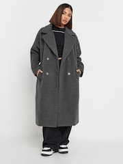 PixieGirl Petite Grey Formal Midi Coat - Image 1 of 5