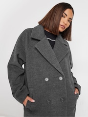PixieGirl Petite Grey Formal Midi Coat - Image 4 of 5
