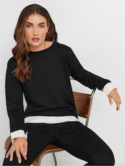 Long Tall Sally Black 2-In-1 Sweatshirt - Image 1 of 5
