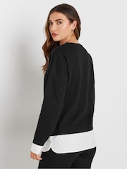 Long Tall Sally Black 2-In-1 Sweatshirt - Image 3 of 5