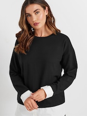 Long Tall Sally Black 2-In-1 Sweatshirt - Image 4 of 5