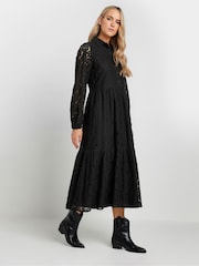 Long Tall Sally Black Lace Midi Dress - Image 1 of 5