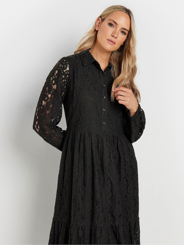 Long Tall Sally Black Lace Midi Dress - Image 2 of 5