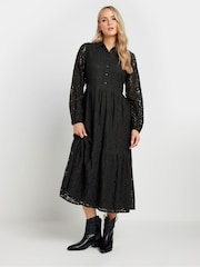 Long Tall Sally Black Lace Midi Dress - Image 4 of 5