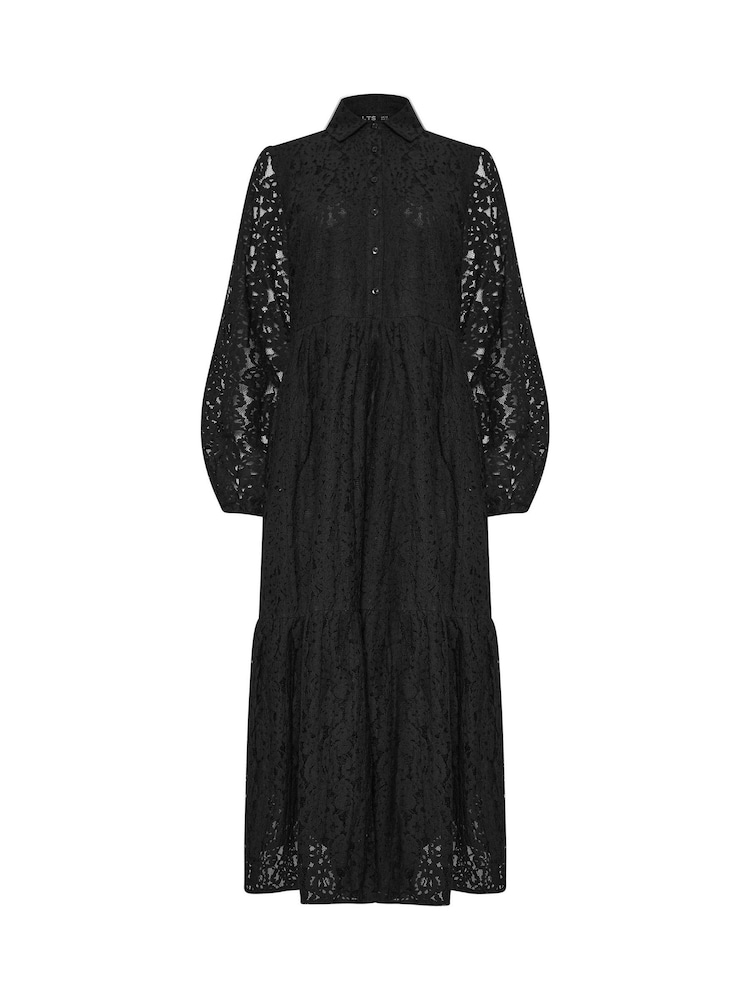 Long Tall Sally Black Lace Midi Dress - Image 5 of 5