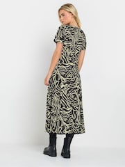 M&Co Natural Petite Abstract Maxi Dress - Image 3 of 5