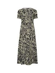 M&Co Natural Petite Abstract Maxi Dress - Image 5 of 5