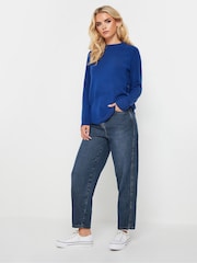 PixieGirl Petite Blue Mid Wash Barrel 100% Cotton Jeans - Image 2 of 5