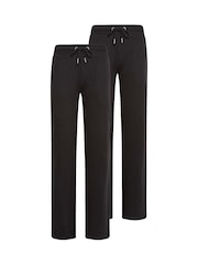 Long Tall Sally Black Wide Leg Joggers 2 Pack - Image 5 of 6