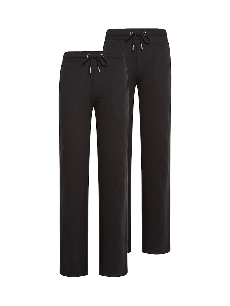 Long Tall Sally Black Wide Leg Joggers 2 Pack - Image 5 of 6