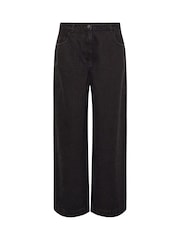 PixieGirl Petite Black Blk Super Wide 100% Cotton Jeans - Image 6 of 6