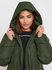 PixieGirl Petite Green Maxi Padded Coat - Image 4 of 5