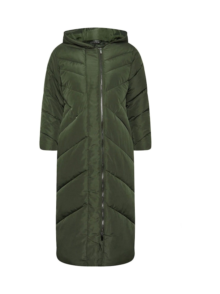 PixieGirl Petite Green Maxi Padded Coat - Image 5 of 5