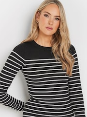 Long Tall Sally Black Stripe Fine Gauge Jumper - Image 4 of 5