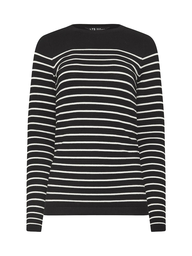 Long Tall Sally Black Stripe Fine Gauge Jumper - Image 5 of 5